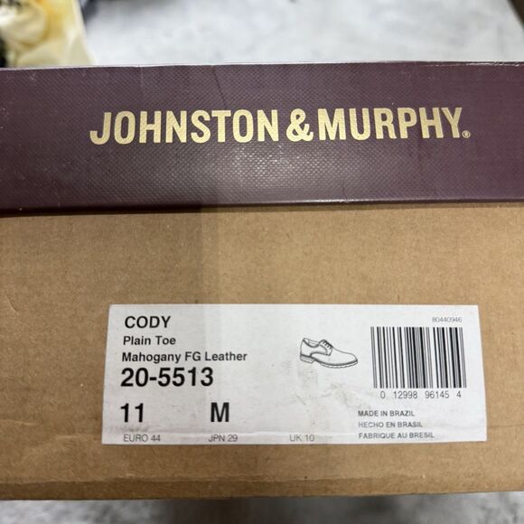 Johnston & Murphy CODY Plain Toe Mahogany FG Leather Dress Shoes Size 11 main image 8